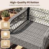 Tangkula Outdoor Wicker Rocking Chair for Porch