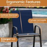 Tangkula Outdoor Bar Stools Set of 2/4 for Backyard Deck Pool