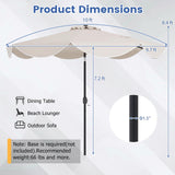 Tangkula 10 FT Solar Patio Umbrella with Base Included