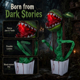 Tangkula Halloween Animated Standing Horror Piranha Plant Decoration
