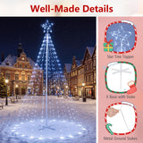 Tangkula 10 ft Outdoor Christmas Tree Star String Lights w/ 560 LED Lights