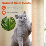 Tangkula 43 Inch Cute Cat Tower with Sisal Scratching Posts