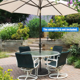 Tangkula Umbrella Base, 31 lbs Capacity Heavy-Duty Patio Outdoor Round Umbrella Stand for 9 ft Umbrella