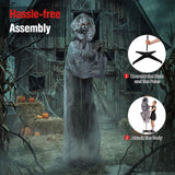 Tangkula 5.6 FT Animated Halloween Standing Weeping Woman Statue