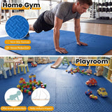 Tangkula 12/24/36/48 Tiles Exercise Flooring Mats with Border