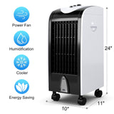 Tangkula Evaporative Air Cooler, 3-in-1 Air Cooling Fan with 2 Ice Crystal Boxes, 3-Mode