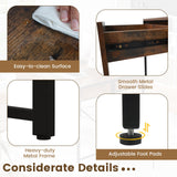 Tangkula Computer Desk with 2 Drawers for Small Space