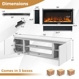 Tangkula Fireplace TV Stand for TVs up to 80"