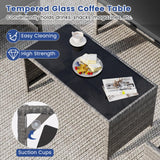 Tangkula 4 Piece Patio Wicker Furniture Set