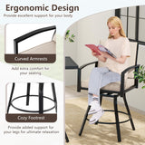 Tangkula 44" H Outdoor Swivel Bar Stools Set of 2