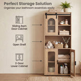 Tangkula 59” Tall Bathroom Floor Cabinet for Kitchen