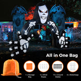 Tangkula 10.2 x 8.7 ft Halloween Inflatable Grim Reaper Archway