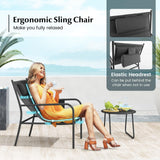 Tangkukla 3 Piece Outdoor Bistro Set, Patio Metal Chair & Coffee Table Set