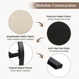 Tangkula Metal Outdoor Dining Chair Set of 2/4 Stackable Patio Chairs w/Armrests