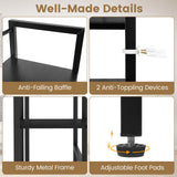 Tangkula 4-Tier Desktop Bookshelf 38.5" Dorm Desk Hutch