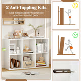 Tangkula 6-Cube Bookcase, 3-Tier Bookshelf with Open Compartments