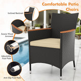 Tangkula 5 Pieces Patio Dining Table Set for 4