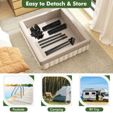 Tangkula 3-Tier Portable and Foldable Drying Rack 70"H with 32 Rods