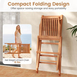 Tangkula Outdoor Dining Chairs with X-Shaped Support Set of 2/4