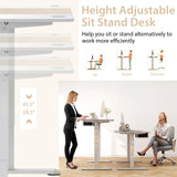 Tangkula 55” x 28” Height Adjustable Electric Standing Desk, Ergonomic Sit Stand Desk