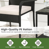 Tangkula 3 Pieces Patio Furniture Set