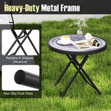 Tangkula Round Folding Side Table