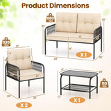 Tangkula Patio Furniture Set