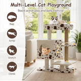 Tangkula 30 Inch Small Cat Tree with Jute Scratching Post