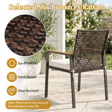 Tangkula Wicker Patio Chairs Set of 4