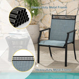 Tangkula Patio Dining Chairs Set of 2/4, All Weather Outdoor Chairs with High Back, Armrests