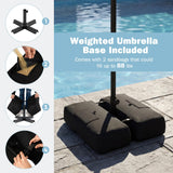 Tangkula 9 FT Patio Umbrella with Base Included