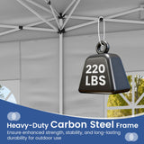 Tangkula 10x20 FT Pop Up Canopy with Center Lock UPF50+ Outdoor Tent with 6 Sidewalls