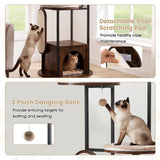 Tangkula Multi-Level Modern Cat Tree Tower with Platforms