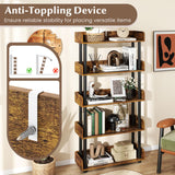 Tangkula 5-Tier Open Bookcase with Industrial Storage Unit