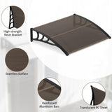 Tangkula 30" x 39" Window Awning with Hollow Sheet for Rain Snow Sunlight Protection
