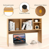 Tangkula Desktop Bookshelf, Countertop Storage Hutch with 4 Shelves for Computer Desk