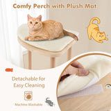 Tangkula Wood Cat Tree for Indoor Cats, Multi-Level Modern Cat Tower with Sisal Scratching Board & Post