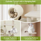 Tangkula 48 Inch Multi-Level Cat Tower with Large Condo