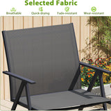 Tangkula Patio Chairs with Breathable Mesh Fabric and Metal Frame