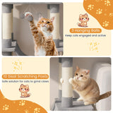 Tangkula 63 Inch Large Cat Tower with Sisal Scratching Posts