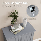 Tangkula Bathroom Floor Cabinet, Freestanding Side Storage Cabinet w/ 3 Drawers & 1 Cupboard