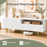 Tangkula Rustic 60" L TV Stand for TVs up to 70"