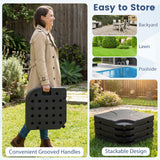 Tangkula 4 Piece 164 Lbs Umbrella Base for Patio