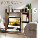 Tangkula 5 Shelves Desktop Bookshelf Multipurpose Storage Organizer