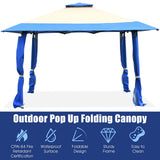 Tangkula 13 x13Ft Pop-Up Gazebo, Outdoor Canopy Shelter Tent w/ 2-Tier Roof