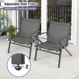 Tangkula Patio Chairs with Heavy Duty Metal Frame