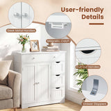 Tangkula Bathroom Floor Cabinet with 4 Drawers for Living Room