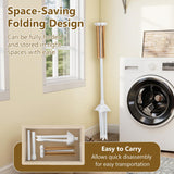 Tangkula 4 Legs Foldable Clothes Drying Rack with 8 Bamboo Hanging Rods and 40 Hanger Slots