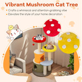 Tangkula 43 Inch Cute Cat Tower with Sisal Scratching Posts