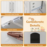 Tangkula Litter Box Enclosure with 2 Storage Drawers & Double Doors